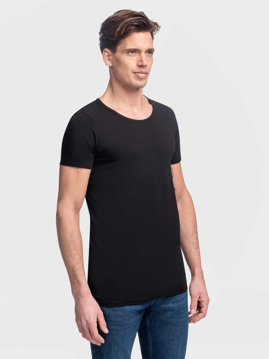 Cornwall sleuf Mona Lisa 2-pack Jakarta T-shirts Zwart - Voor lange heren - Girav