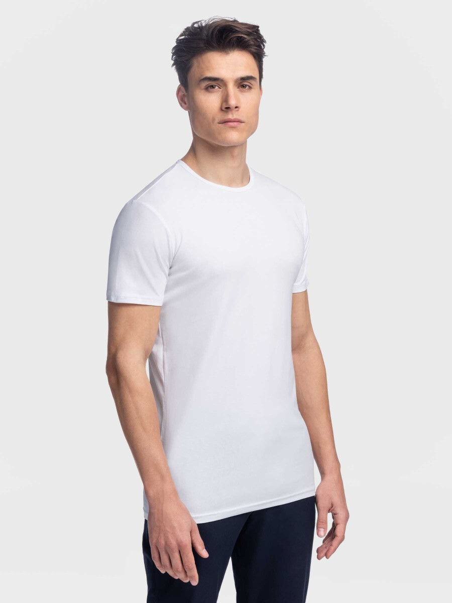 NieuwZeeland enz Traditioneel 2-pack Bangkok T-shirts Wit - Voor lange heren - Girav