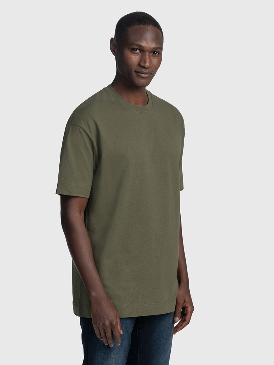 verdrievoudigen Universeel prieel Ohio Oversized T-shirt Dark Olive Kopen? Extra lang - Girav
