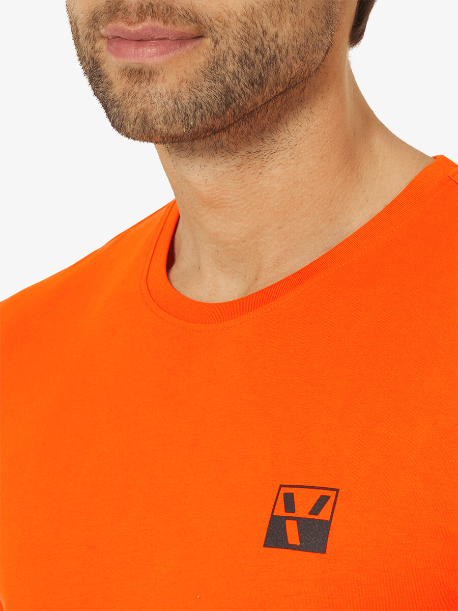 Geduld Regeringsverordening verdamping Oranje T-shirt met logo voor heren kopen? Extra lang | Girav