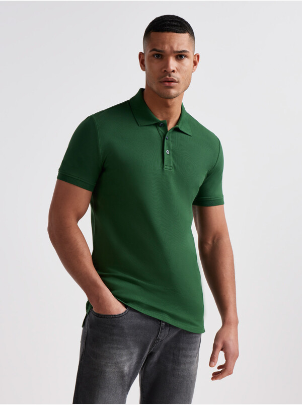 Marbella Slim Fit Poloshirt, Forest green
