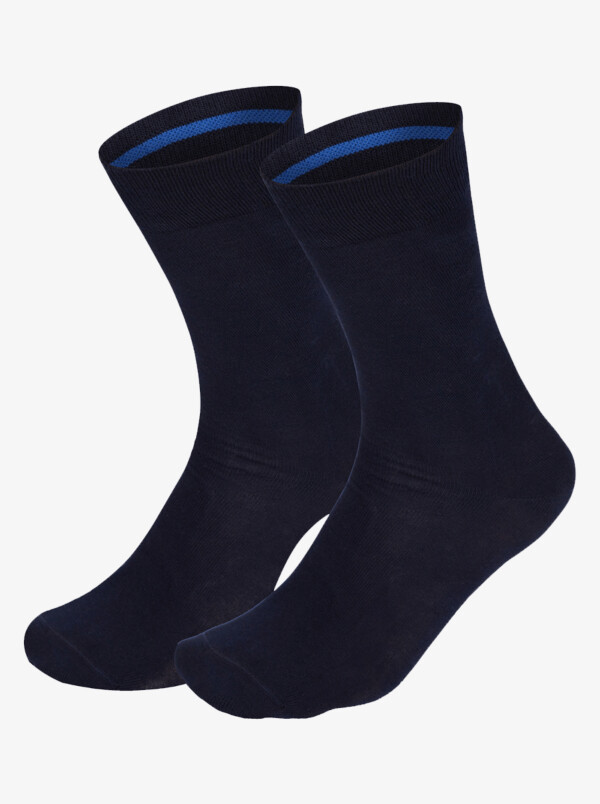 Navy lange naadloze comfortabele Girav Oxford mannen sokken