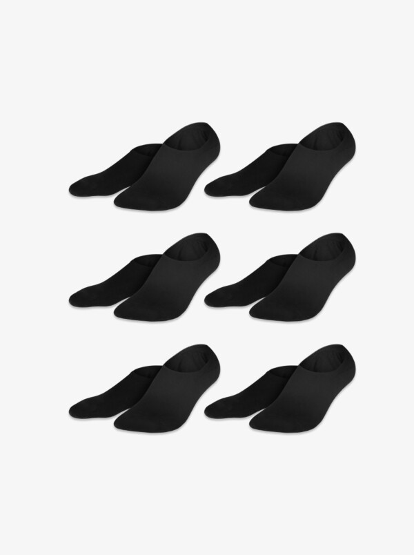 Palma Sneaker Sokken, 6-pack Zwart